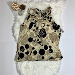 🅱️ NWT Larry Levine Black and Gold Silky Top 1X